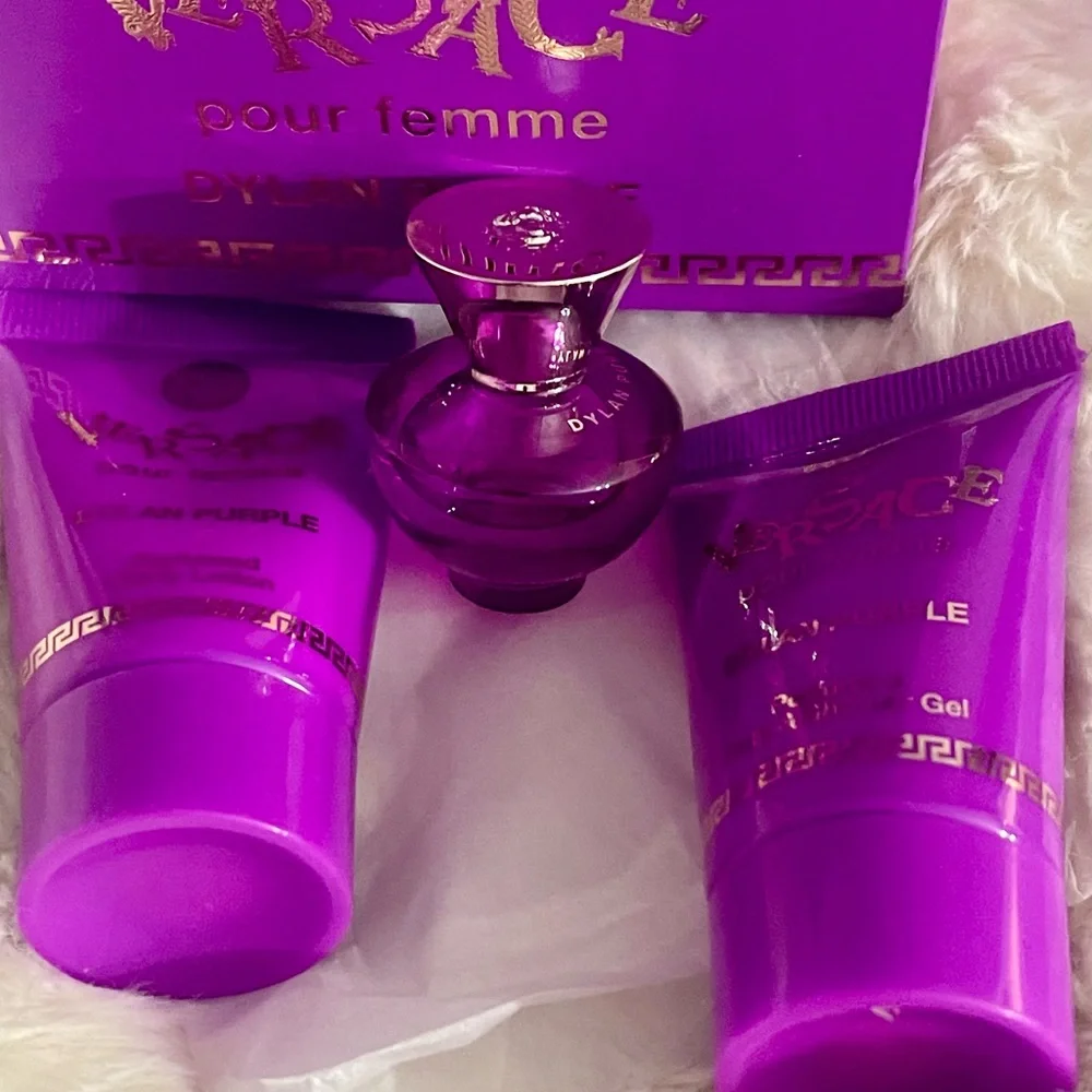 Versace Purple Gift Set with Gold Accents - Picture 2 of 6
